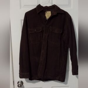 Arrow Men's Chocolate Brown Cordaroy Quilted Lining Shirt Jacket
